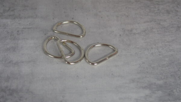 D-Rings 25mm - Silver 4pk