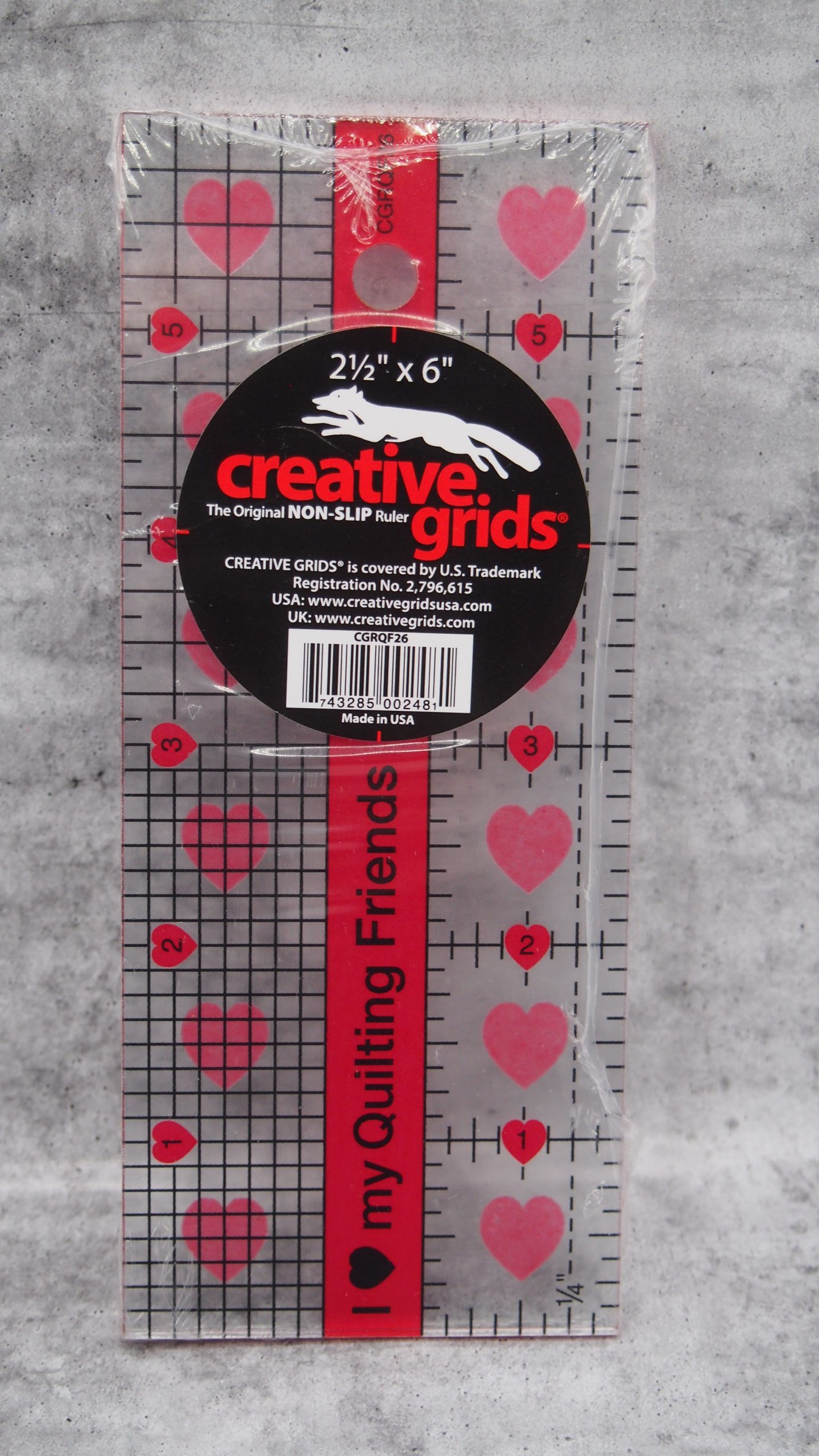 Creative Grids I Love My Quilt Friends Mini Quilt Ruler - 5