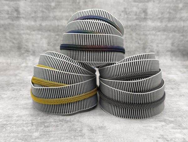 #5 Zebra Stripe Zip Tape - Three Colours - Electric Needle Girls
